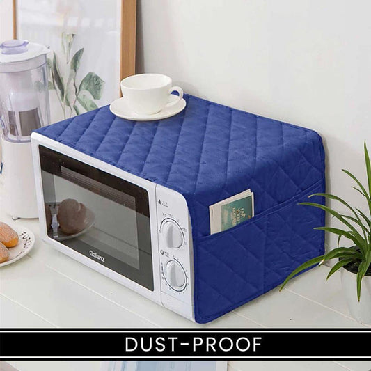 🍃 Cotton Quilted Microwave Oven Cover – Stylish Protection for Your Kitchen