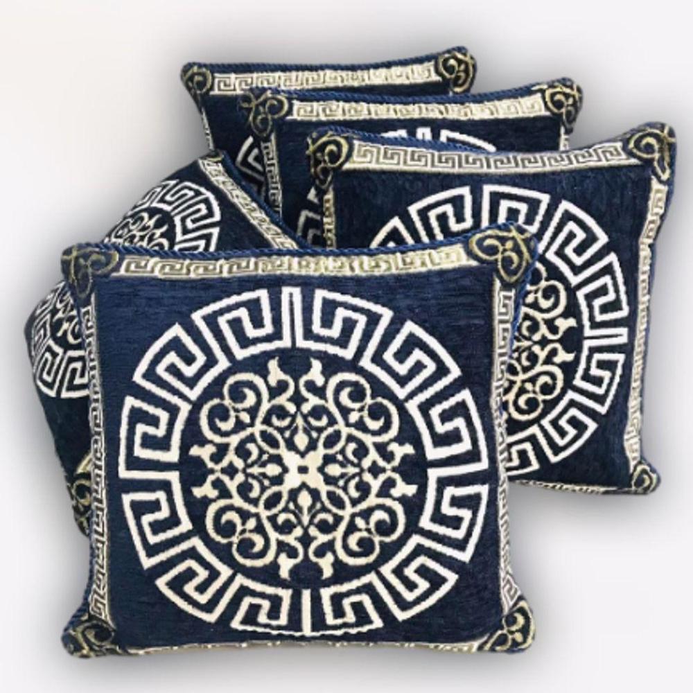 🛋️ 5 Pcs Velvet Jacquard Printed Cushion Covers – Luxury Home Décor Set