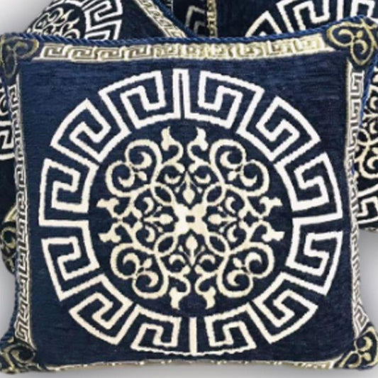 🛋️ 5 Pcs Velvet Jacquard Printed Cushion Covers – Luxury Home Décor Set