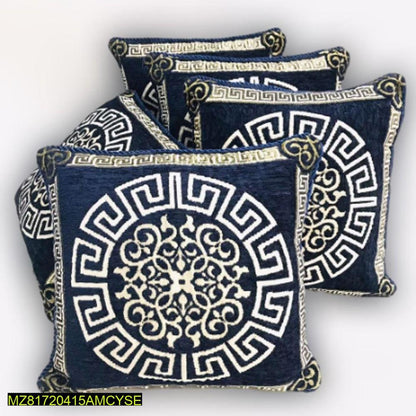 🛋️ 5 Pcs Velvet Jacquard Printed Cushion Covers – Luxury Home Décor Set