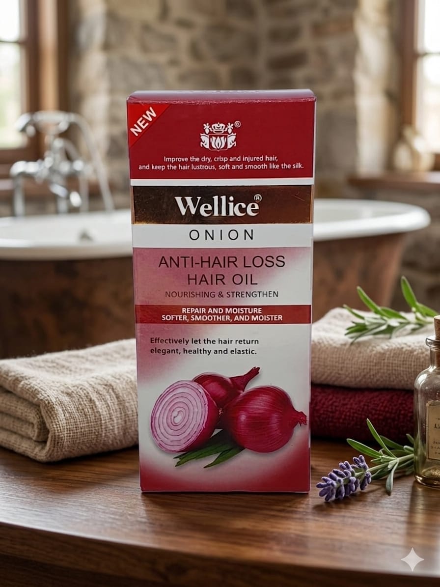 Wellice Onion Anti-Hair Loss Hair Oil – Nourishing & Strengthening