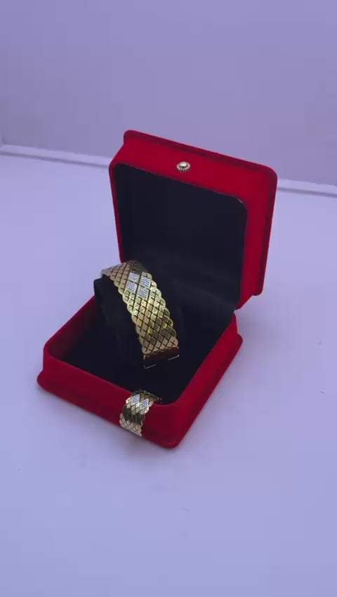 👑✨ Golden Ancient Bangle & Ring Set – Royal Traditional Elegance